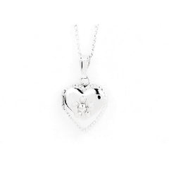 Child's Sterling Silver First Heart Locket Necklace