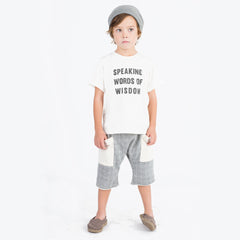 Go Gently Organic Skate Short in Slate Mosaic