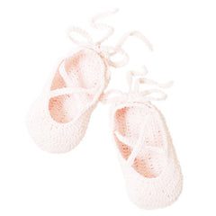 EB Ballerina Knit Baby Slippers in Soft Pink (One Size)