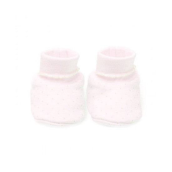 Kissy Kissy Dots Collection Pink Pima Bootie Slippers