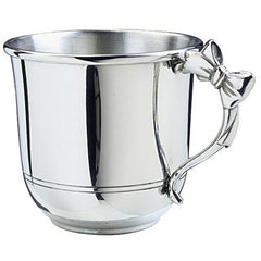 Polished Pewter Bow Handle Baby Cup
