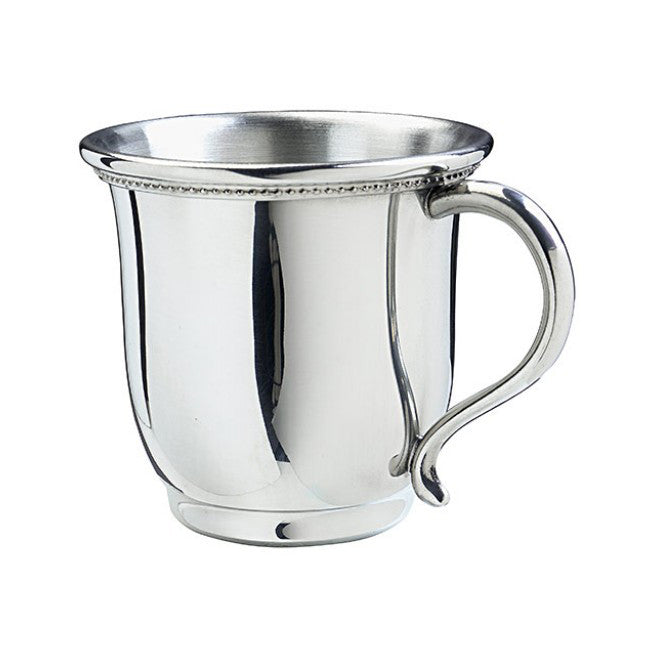 Polished Pewter Beaded Images Collection Baby Cup