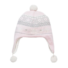 NEW! Soft Pink Warm Fair Isle Pink Aviator Hat