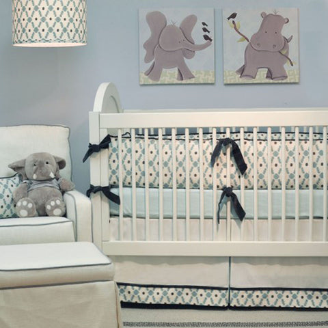 Doodlefish Joshua  Robin's Egg/Grey Bedding