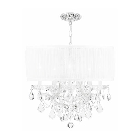 Crystal Drum Chandelier with Polished Crystal