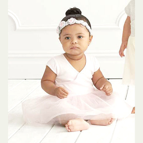 Baby Girl's Soft Ballet Dress Outfit in Ballerina Blush Pink