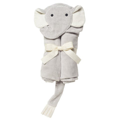 Baby's Grey Elephant Soft Hooded Bath Wrap