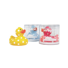 Classic Bathtime My Rubber Ducky in Aqua Blue Polka Dot