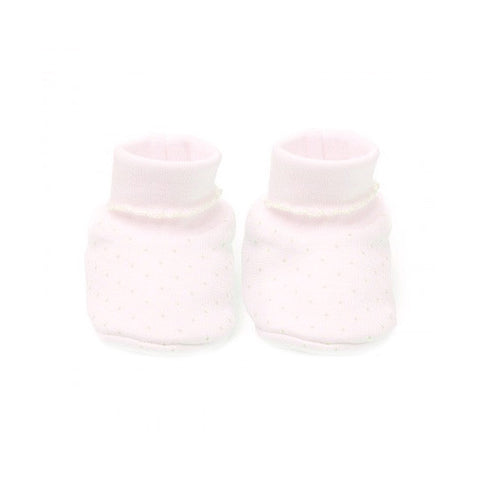Kissy Kissy Dots Collection Pink Pima Bootie Slippers